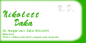 nikolett daka business card